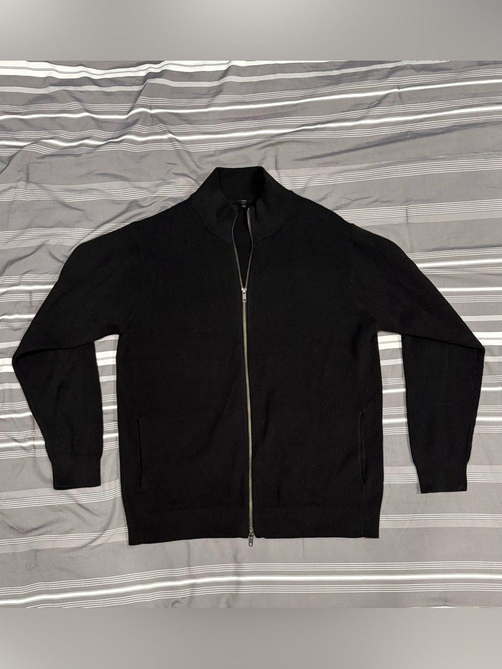 Muji Cotton Blend Full-Zip Cardigan